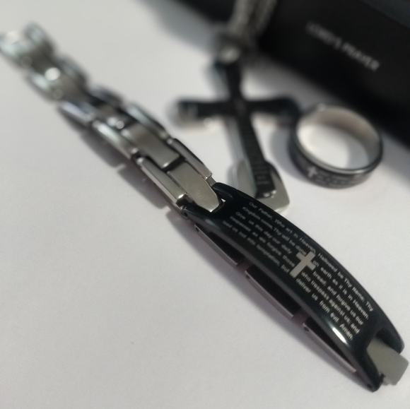 Men Lord's Prayer Stainless Steel Set - Picture 6 of 9